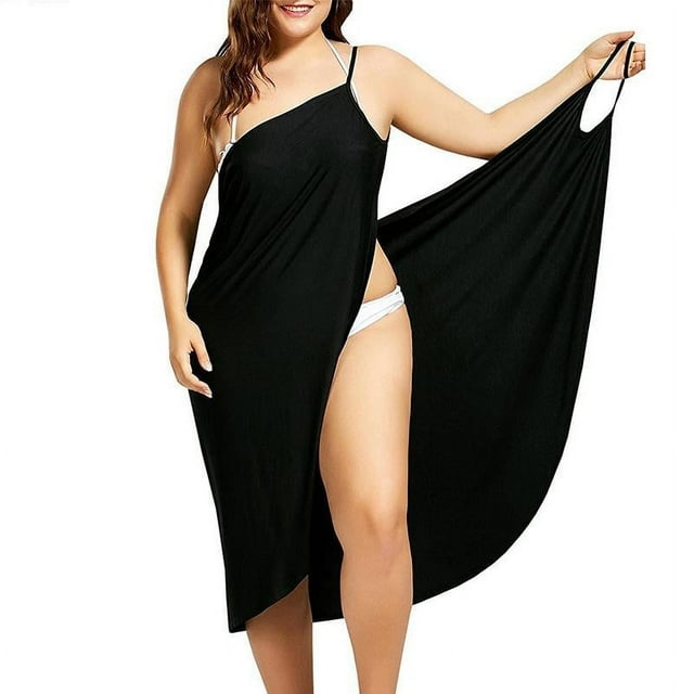 Robe Femme Robe pour Femmes Sling Beach Dresses Paréo Sortie de Plage Warp Pareo Dos Nu Croisé Maillot de Bain Femme Vestido de Mujer Été