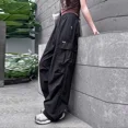 thumbnail image 4 of Pantalones deportivos informales finos de verano para niñas, nueva gran oferta de la temporada, ropa de trabajo de ocio para niños, pantalones holgados para niñas de escuela secundaria, 4 of 5
