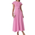 thumbnail image 3 of Women 2 Piece Lounge Sets Matching Vacation Outfits Top and Skirt Sets Pink S, 3 of 9