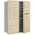 thumbnail image 2 of 11 Door High Recessed Mounted 4C Horizontal Mailbox with 15 Doors and 1 Parcel Locker in Sandstone with Private Access - Front Loading, 2 of 3