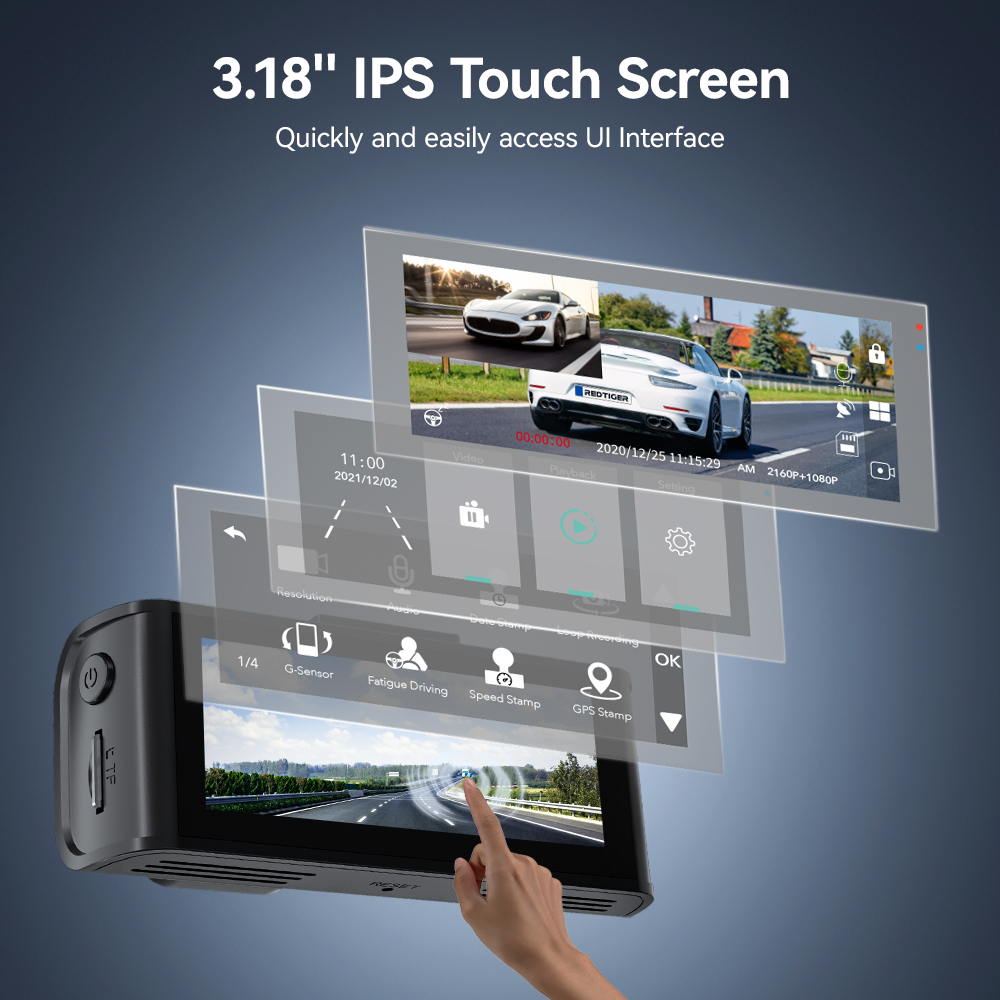 REDTIGER F7N 4K Touch Dash Cam, Dual Channel photo 6