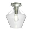 thumbnail image 4 of BHG clear Semi-Flushmount light, Satin Nickel, 1 ST19 60W Eqv bulb included, 4 of 10