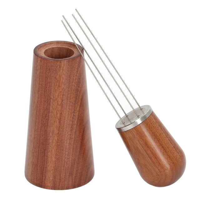 Aguja De Distribución De Café, 4 Pasadores De Arco Mango De Madera Duradero Ampliamente Aplicable Aguja Ergonómica Agitador De Polvo De Café Seguro Con Base Para El Hogar ANGGREK Otros