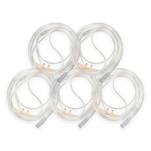 JWYN 5pk 25Ft Adult Oxygen Nasal Cannula, Salter Style, Trumpet Connector