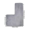 thumbnail image 2 of L - Shaped Rug, Corner & Bathroom Mat, Polyester Fiber Material, Non - & Soft, Ideal for Living Room/Bedroom/Bathroom, Water - Absorbent Floor Mat, Home Decor Essential,Sapphire Blue, 2 of 11