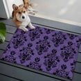 thumbnail image 3 of 2x3 Ft Entryway Area Rug, Halloween Kitchen Rug Runner Washable Floor Mat, Purple Black Haunted-House Fall Seasonal Non Slip Indoor Door Mat Throw Carpet for Bathroom Living Room Bedroom, 3 of 8