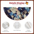 thumbnail image 4 of Daiia Abstract Blue Squares Drawing Merry Christmas Tree Skirt , Xmas Large Lace-up Tree Skirt, Santa Snowflakes Rustic Home Decorations New Year Party Farmhouse Decor-48", 4 of 7