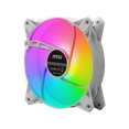 thumbnail image 4 of MSI MPG F120 ARGB-2W 120mm PWM Addressable RGB LED Case Fan White - Anti-Vibration Fan Gasket - Hydraulic Bearing - 600 ~ 1200 RPM - 2 Packs, 4 of 5