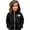 1#Black, variant on Kiijoy Toddler Girls Fleece Zip Up Hoodie Heart Print Sports Hooded Sweatshirt, Sizes 4-5