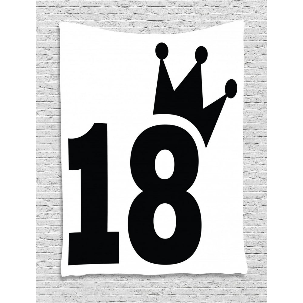 18th birthday tapestry cartoon soccer jersey seem bold 18 number party
