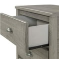 thumbnail image 3 of Camaflexi Baja Wood 2 Drawer Nightstand with Metal Pulls, Driftwood Gray, 3 of 6