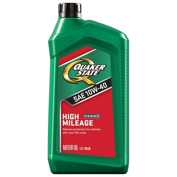 Quaker State High Mileage 10W-40 Motor Oil, 1 Quart