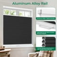 thumbnail image 2 of Allesin Zen No Drill No Tools Top Down Bottom Up Cellular Shades,Blackout Cordless Window Blinds for Indoor Windows,Easy to Install Honeycomb Blinds,Black(Blackout) 45.5" Wx48 H, 2 of 7