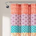 thumbnail image 4 of Bohemian Stripe Shower Curtain, 72" W x 72" L, Fuchsia & Orange - Boho Shower Curtain - Colorful Striped Bathroom Curtain - Maximalist & Boho Bathroom Decor, 4 of 6