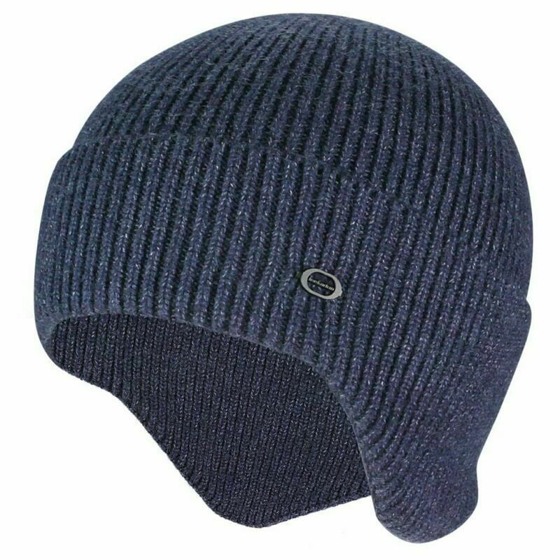 Spencer Men Women Winter Knit Earflap Hat Warm Skull Cap Cuffed Beanie Hat  for Outdoor Ski Hiking 