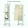 thumbnail image 5 of Demi Bonn Vanity Desk & Stool Set, LED Lighted Mirror 7 Drawers 3 Shelves, Built-In Charging Station, White, 5 of 7