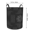 thumbnail image 2 of DouZhe Waterproof Collapsible Large Laundry Baskets, Mystic Viking Gothic Runes Prints Circular Hamper with Handles, 2 of 6