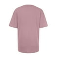 thumbnail image 6 of Sakmal Short Sleeve Womens Tops Plus Size Pink Floral Crew Neck T-Shirts Ladies Shirts, 6 of 6