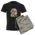 thumbnail image 6 of CafePress - Mardi Gras Flamingo Pajamas - Men's Dark Loose Fit Cotton Pajama Set, 6 of 7