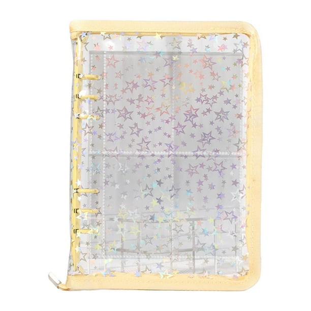 Organizador de joyas de viaje, libro para guardar joyas, tarjetas, embalaje, broches, bolsa, tarjetero transparente, organizador de colección, libro Amarillo