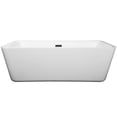 thumbnail image 2 of Emily 69 Inch Freestanding Bathtub in White with Matte Black Drain and Overflow Trim, 2 of 4