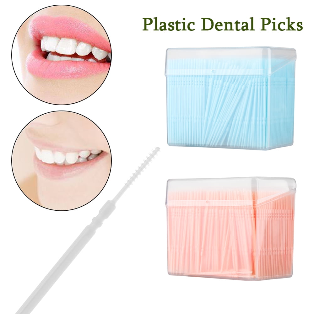 BE-TOOL 1100Pcs/Box Toothpick Brush Interdental Brushes Ultra Tight Bristles Tooth Disposable Food Grade PP