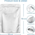 thumbnail image 3 of 30 Pack Mylar Bags for Food Storage, 1 Gallon 10x14 Inch Heat Sealable Bags with Oxygen Absorbers and Labels, Silver, 3 of 9