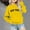 Yellow, variant on Spazoro Childs Girls Sweatshirts, Crew Neck Letter Print Long Sleeve Fall Winter Toddlers Kids Tops for Girls Boys Black Size 2 T