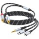 thumbnail image 1 of Cable de audio DCNETWORK de 3,5 mm a RCA macho Lightning a RCA, 1 of 7