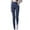 Blue, variant on TOPUUTP Women's High Elastic Waisted Legging Solid Color Long Yoga Tight Fleece Lined Pocket Pants Thicken Fitness Pant