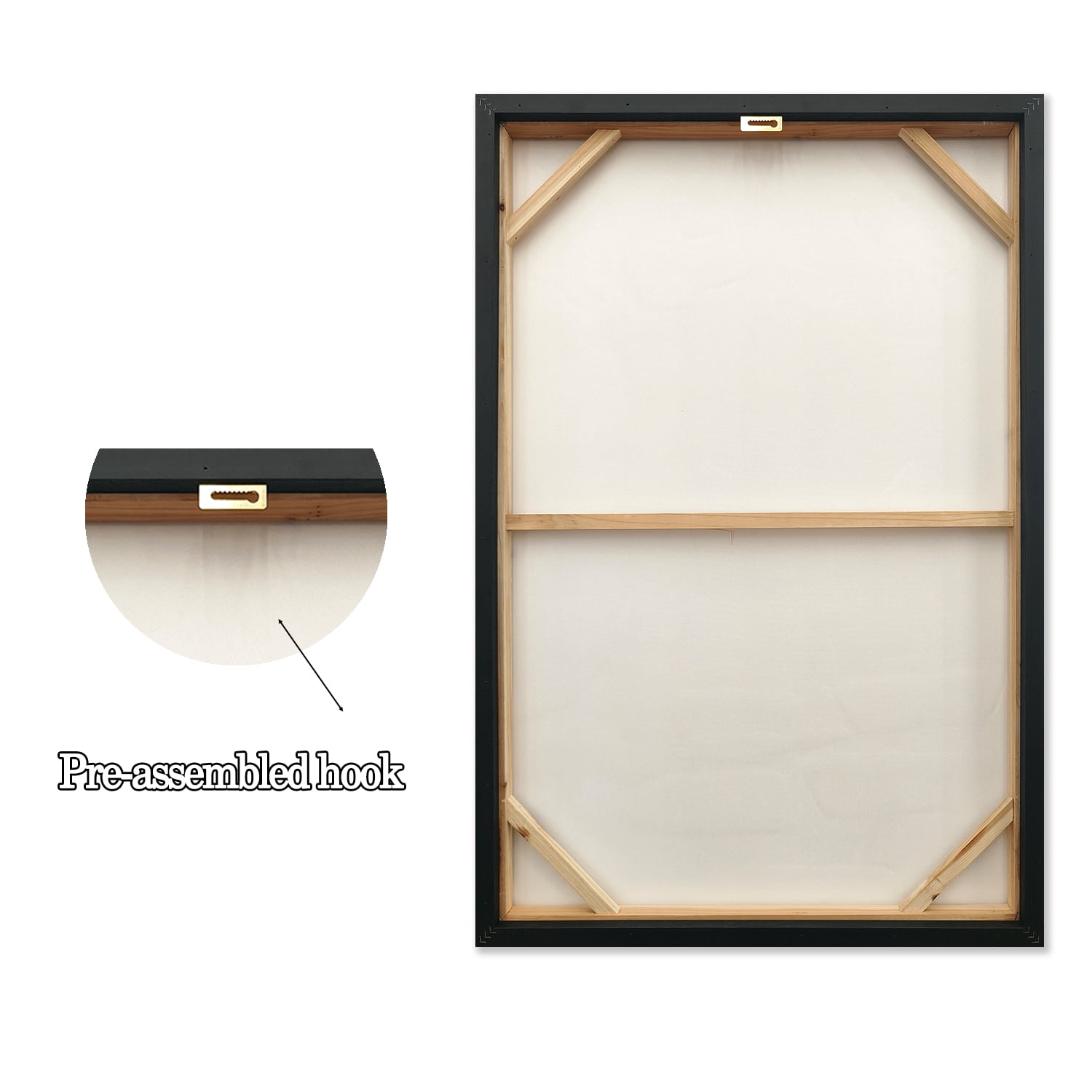 Euroco Framed Abstract Wall Art Set of 2, 25x37 in Modern Grace Textured Canvas Painting,Neutral Black Beige & Terracotta Abstract Artwork for Living Room Bedroom