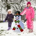 thumbnail image 4 of Vikakiooze 2023 Promotion on sale, Christmas Snowman Dress Suit Combition Wooden tton Pipe Hat Scarf, Large Size, Red Green White Scarf 16pcs, 4 of 7