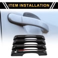 thumbnail image 2 of 4pcs Cubierta del mango de la puerta exterior Protector del mango de la puerta del automóvil para Ford Maverick 2022-2023 Patrón de fibra de carbono negro, 2 of 6