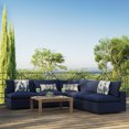 thumbnail image 2 of Modular Lounge Sectional Deep Sofa Set, Blue Navy, Fabric, Modern Contemporary, Outdoor Patio Balcony Cafe Bistro Garden Furniture Hotel Hospitality, 2 of 10