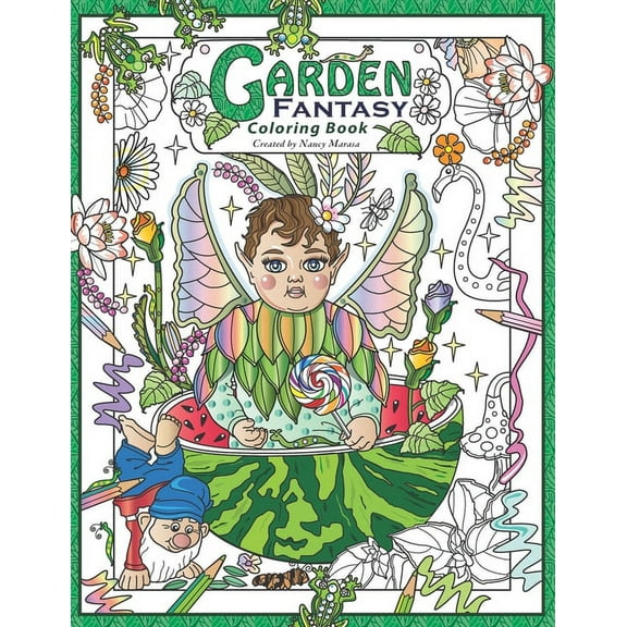 Garden Fantasy Coloring Book (Paperback)