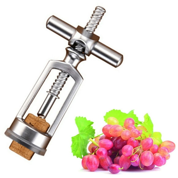 Cross Corkscrew Wine Bottle Opener - Manual Wine Cork and Beer Cap Remover Kit - Used In Kitchen Restaurant Bars