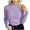 Purple, variant on UJNDER Ribbed Pullover Sweater for Women Turtleneck Elegant Knitted Long Sleeve Slim Fit Autumn Winter Blue One Size