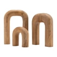 thumbnail image 3 of Sagebrook Home 17559-01 6 in. Wood Horseshoe Vase, Brown, 3 of 9