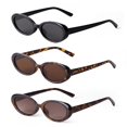 thumbnail image 1 of Gafas de Sol Laurinny Ovaladas para Mujer Retro de los 90 Ligero Paquete de 3, 1 of 8