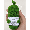thumbnail image 2 of LZLINGMEI 1PC Pickle Gift Cucumber Handmade Crochet,Cute Positive Pickle Nuggets Fries Doll Knitting, 2 of 6