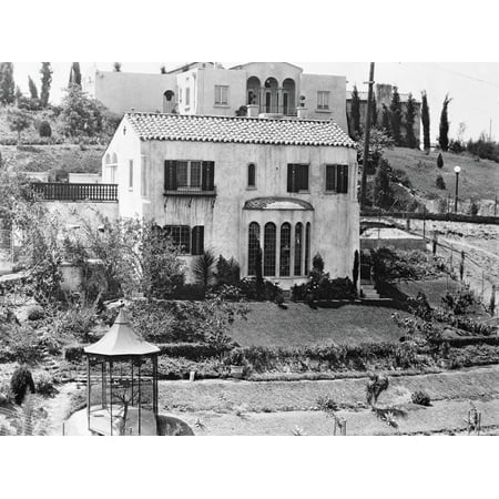Hollywood Home Of Rudolph Valentino Print Wall Art Walmart Com