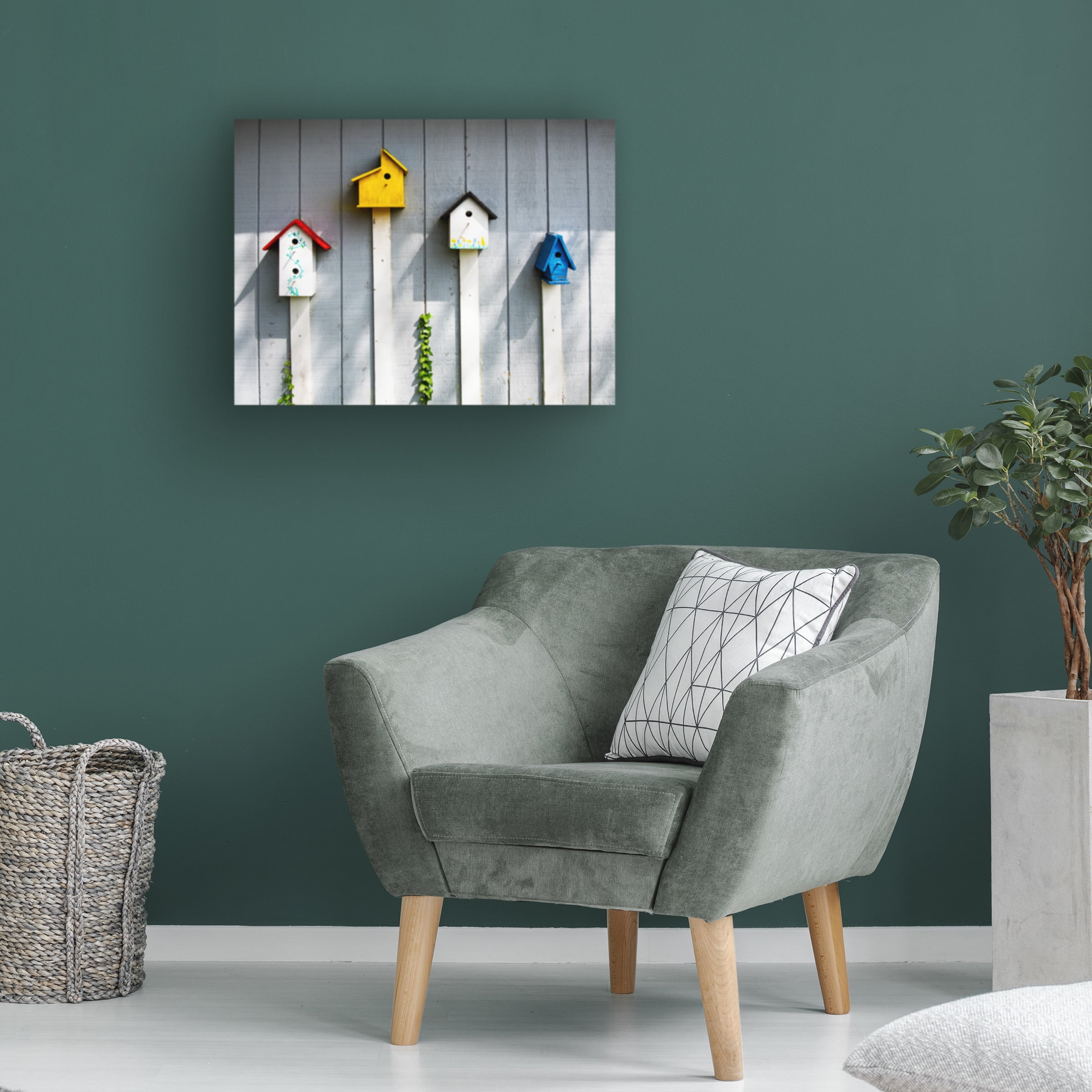 Robert Michaud 'Bird houses' Canvas Art