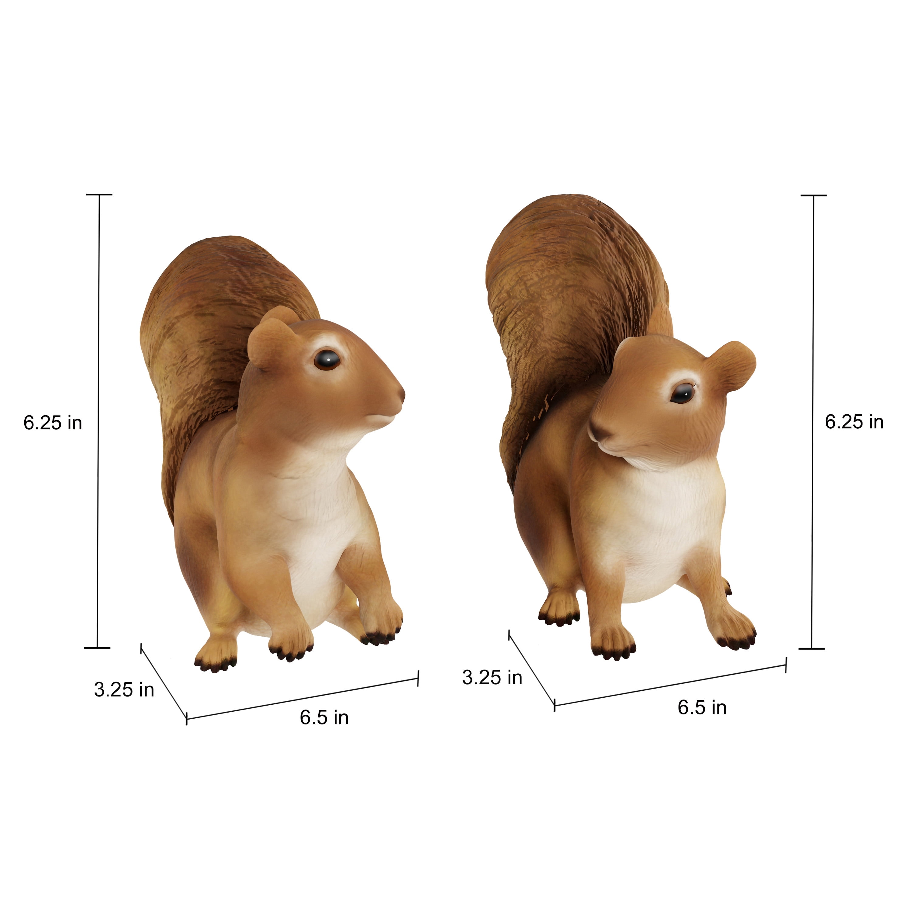 Squirrel Statues-Resin Animal Figurine (Set of 2)