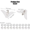 thumbnail image 2 of 20 clips para corbata, herrajes para pajaritas, clips de hierro blanco con pinzas de plástico para cuello, ideales para personalizar pajaritas (54 mm x 30 mm)., 2 of 9