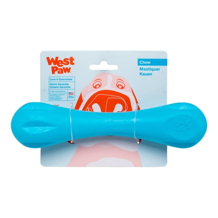 West Paw Hurley Tough Dog Chew Toy, Blue, Large,