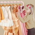 thumbnail image 3 of Kids Clothing Rack - Dress Up Storage - Small Kids Costume Wardrobe with 2 Fabric Shelves - Princess Room Decor, 3 of 5