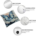 thumbnail image 6 of nygtbtfer Throw Covers Set of 2 Vintage Floral Botanical Aesthetic Nature Blue Outdoor Decoration 24x24in, 6 of 7