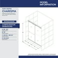 thumbnail image 3 of DreamLine Charisma 34 in. D x 60 in. W x 78 3/4 in. H Frameless Bypass Shower Door in Chrome with Left Drain Biscuit Base, 3 of 16