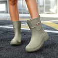 thumbnail image 5 of FRSASU Women’s Rain Boots Waterproof Ankle Rain Boots Slip On Non Slip Lightweight Easy Clean Short Rain Booties Green, 5 of 8