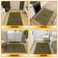 thumbnail image 4 of Ottomanson Medallion Area Rug 3'3" x 5' - Non Slip Low Pile Carpet, Seafoam Green, 4 of 11